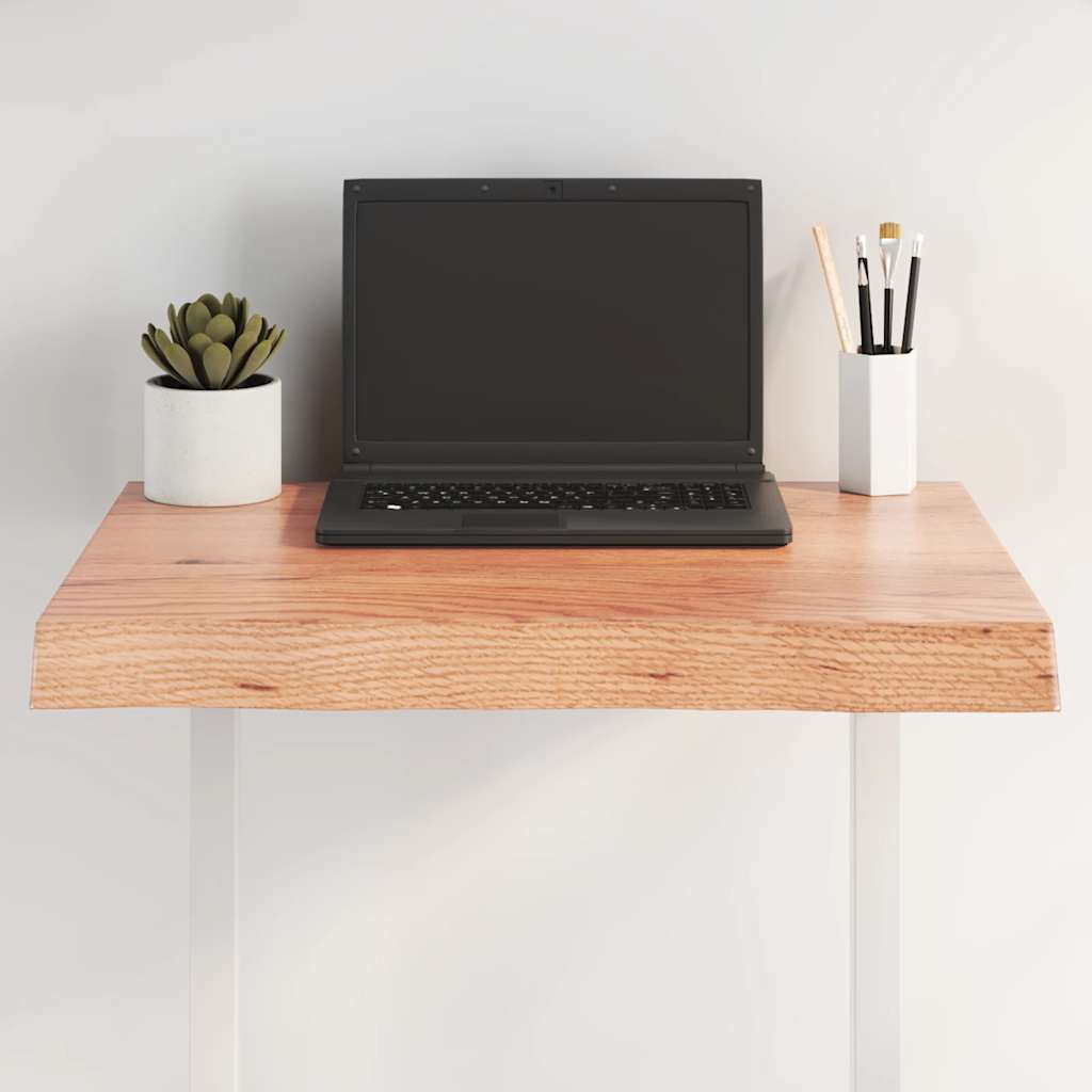 vidaXL Tablero mesa madera tratada borde natural marrón 60x50x(2-6) cm