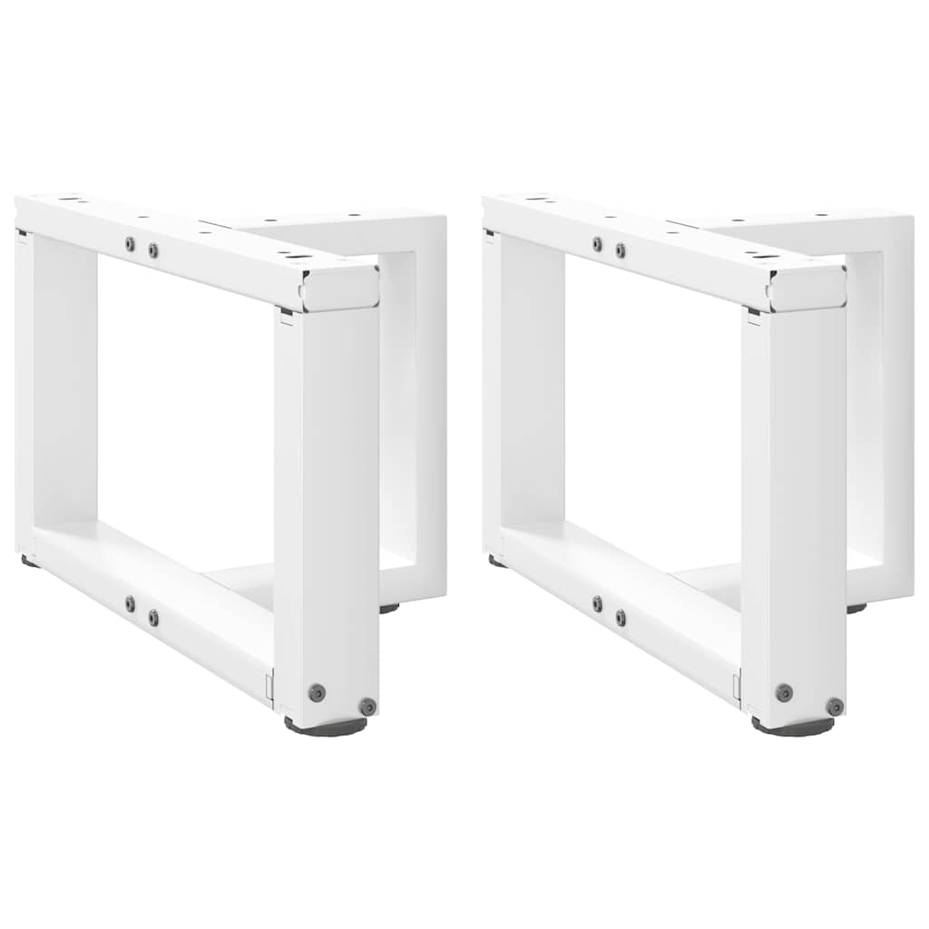 vidaXL Patas para mesa de centro en forma de T (2 unidades), color blanco, 40 x 25 x (30-31) cm, acero