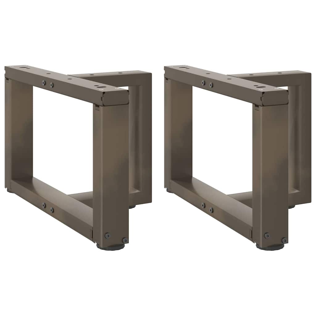 vidaXL Patas para mesa de centro en forma de T (2 unidades), color negro, 40 x 25 x (30-31) cm, acero
