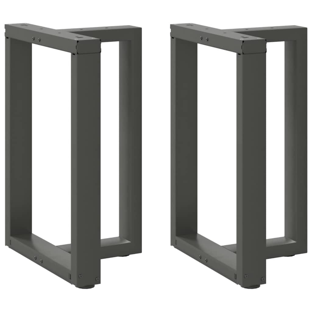 vidaXL Patas para mesa de comedor en forma de T (2 unidades), antracita, 50 x 35 x (72-73) cm, acero