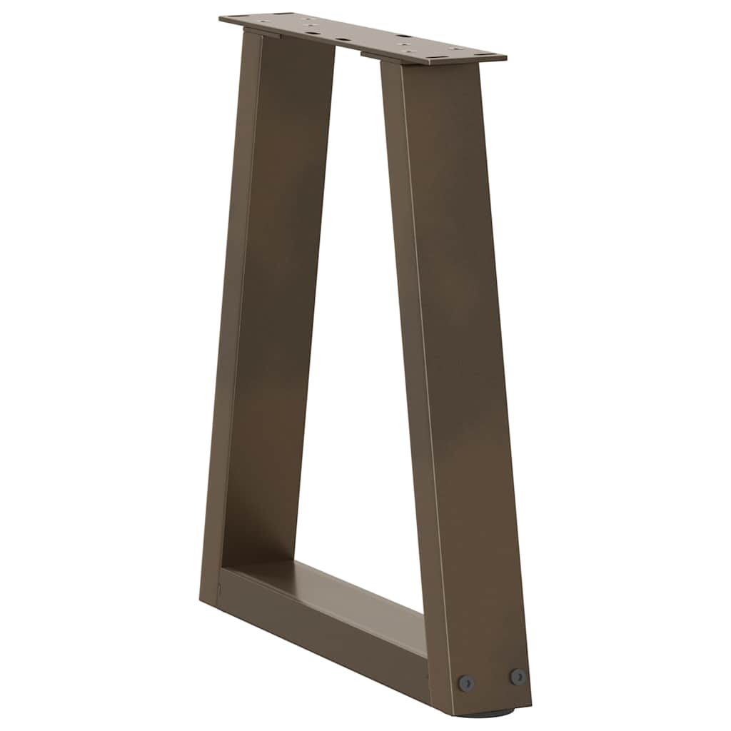 vidaXL Patas para mesa de centro en forma de V (2 unidades, acero natural, 38 x 42-43,3 cm) - Image 4
