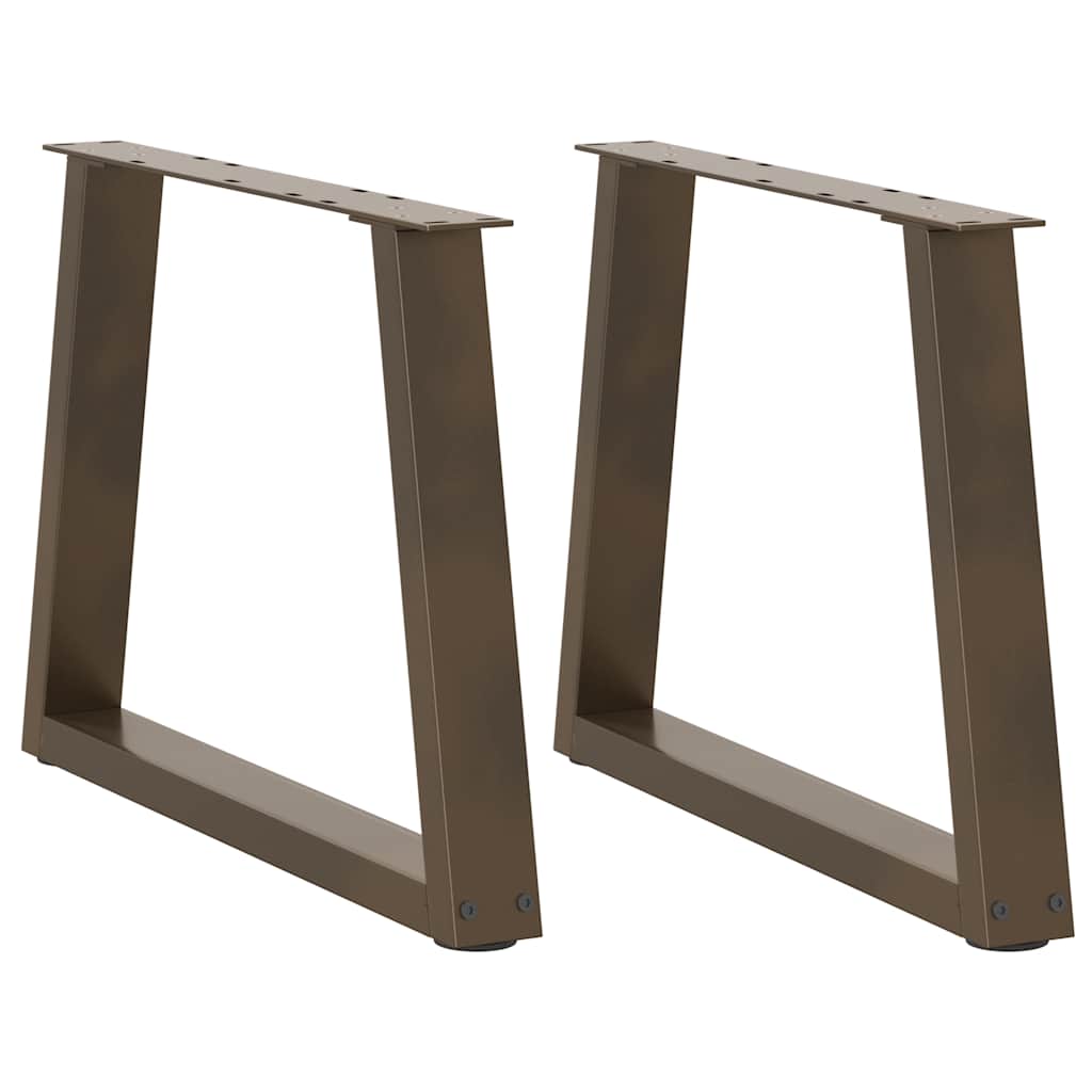 vidaXL Patas para mesa de centro en forma de V (2 unidades, acero natural, 70 x 42-43,3 cm)
