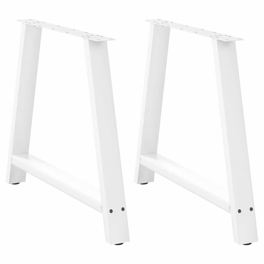 vidaXL Patas para mesa de comedor en forma de A (2 unidades), color blanco, 100 x (72-73) cm, acero
