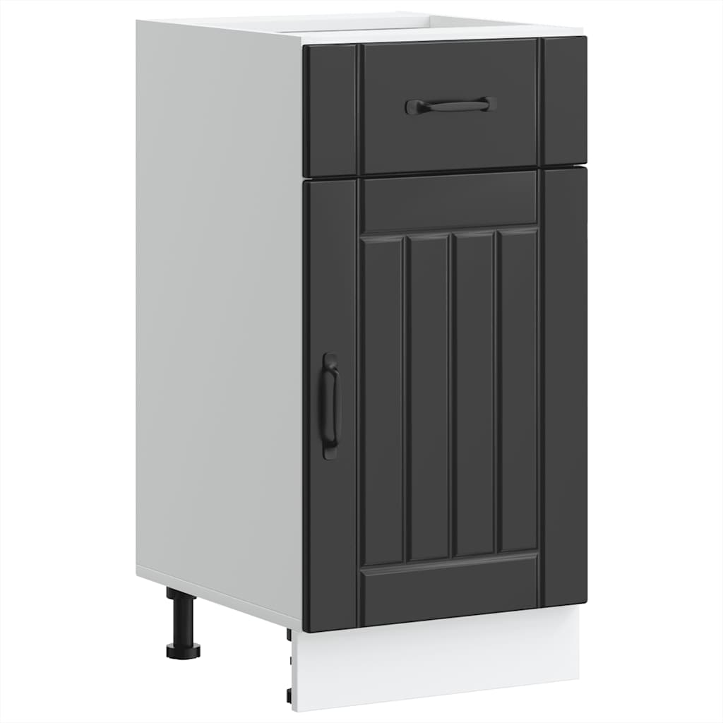 vidaXL Mueble bajo de cocina Lucca madera ingeniería negra
