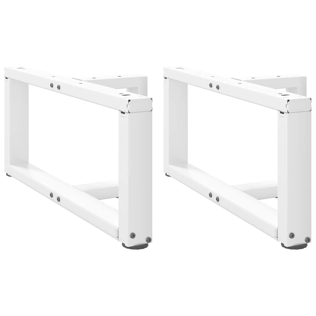 vidaXL Patas para mesa de centro en forma de T (2 unidades), color blanco, 70 x 25 x (30-31) cm, acero