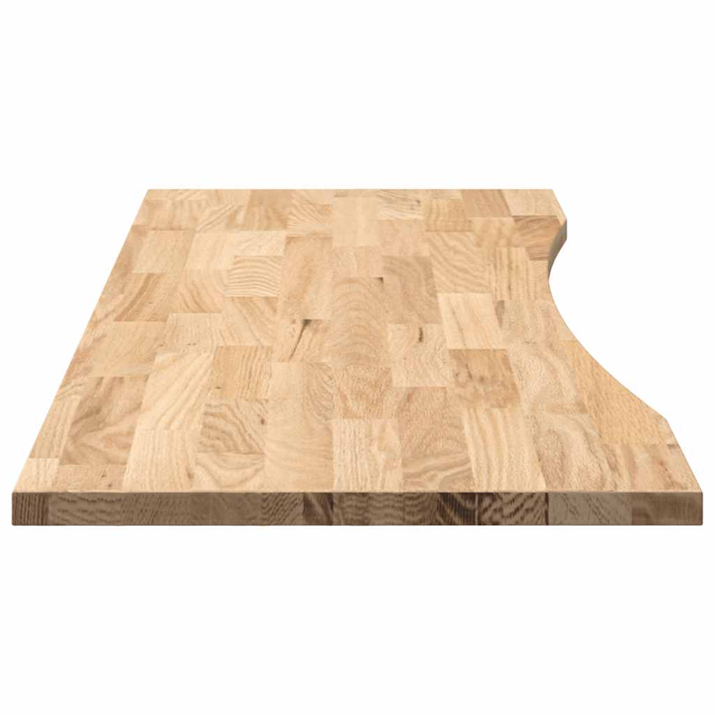 vidaXL Tablero escritorio rectangular madera maciza roble sin tratar - Image 6
