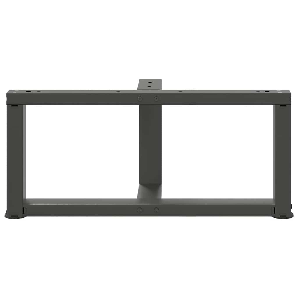 vidaXL Patas para mesa de centro en forma de T (2 unidades), antracita, 60 x 25 x (30-31) cm, acero - Image 6