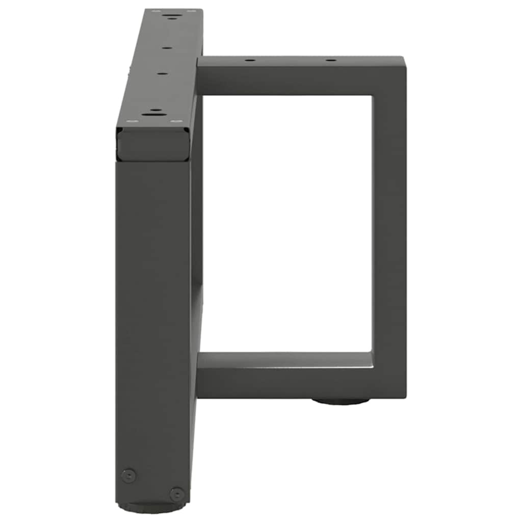 vidaXL Patas para mesa de centro en forma de T (2 unidades), antracita, 60 x 25 x (30-31) cm, acero - Image 5