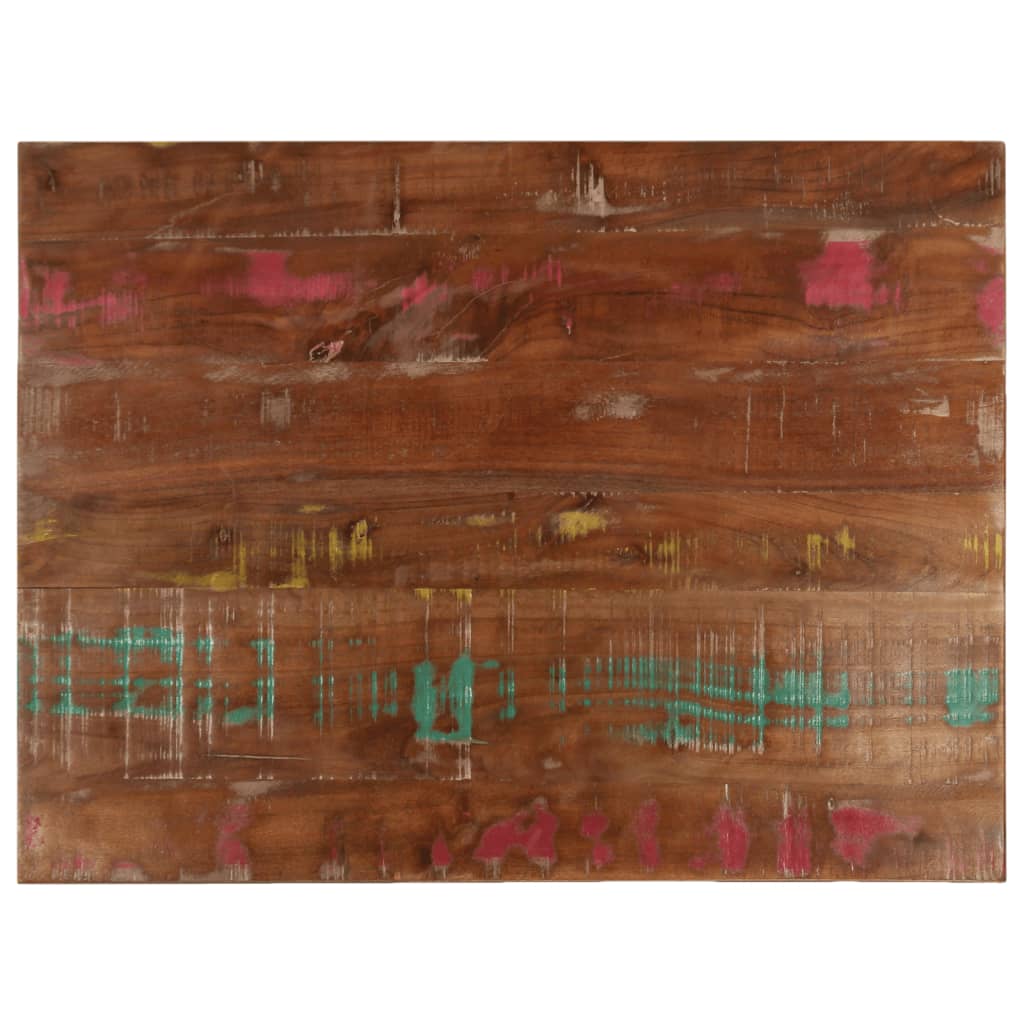 vidaXL Tablero mesa rectangular madera maciza reciclada 80x50x3,8 cm