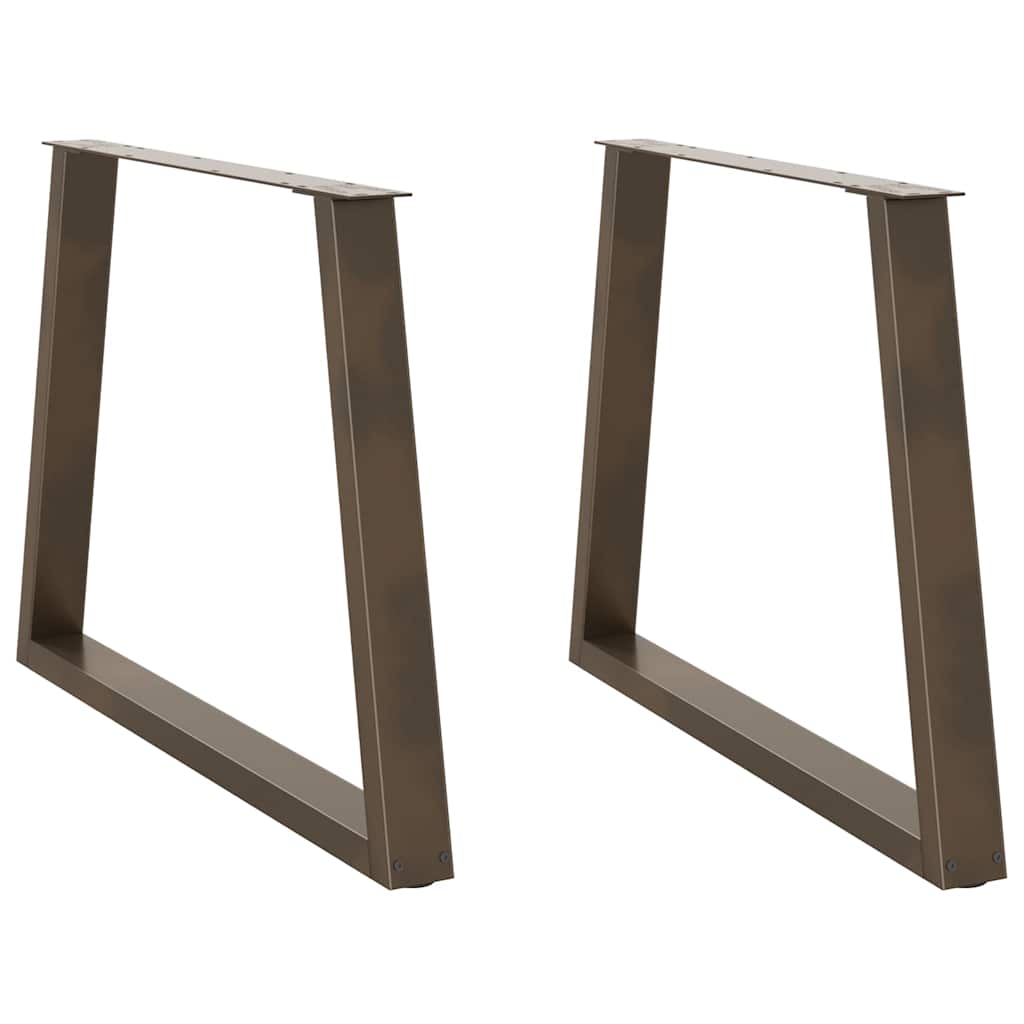 vidaXL Patas para mesa de comedor en forma de V (2 unidades, acero natural, 90 x 72-73,3 cm)