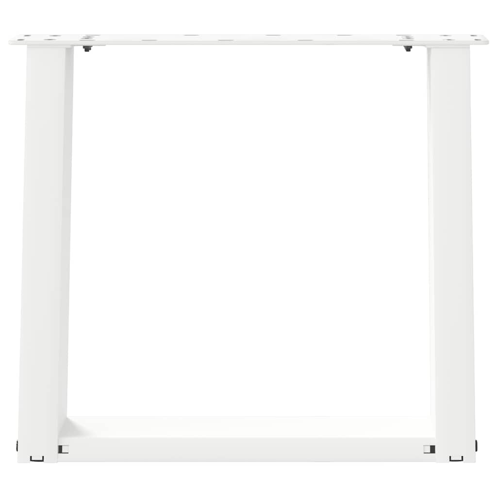 vidaXL Patas para mesa de centro en forma de U (2 unidades), color blanco, 50 x (42-43) cm, acero - Image 5