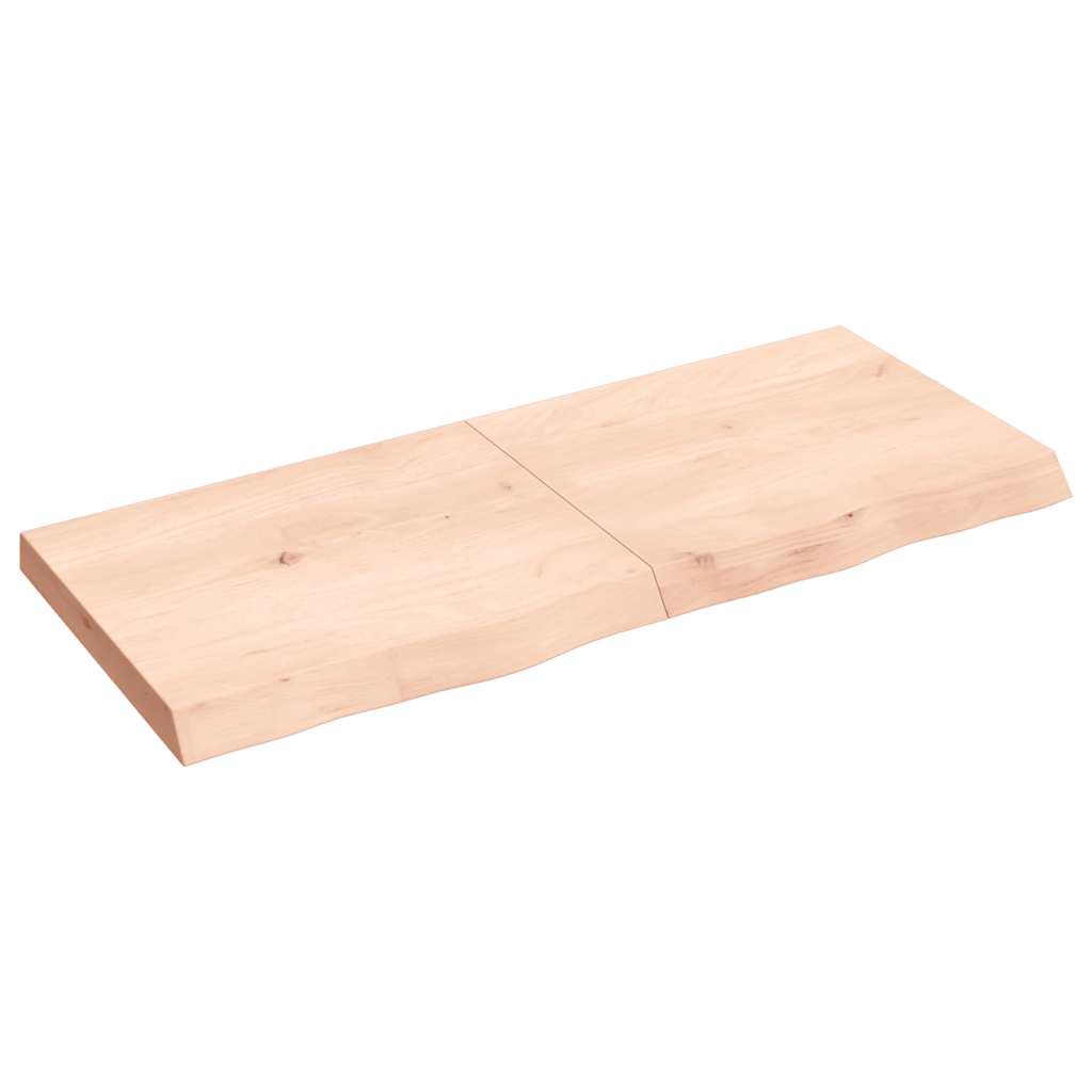 vidaXL Tablero de mesa madera maciza roble sin tratar 120x50x(2-6) cm