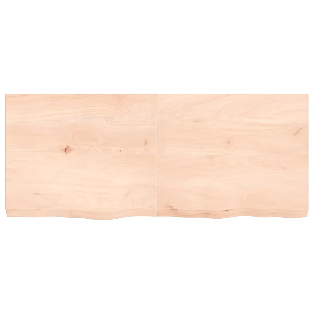 vidaXL Tablero de mesa madera maciza roble sin tratar 120x50x(2-6) cm - Image 3
