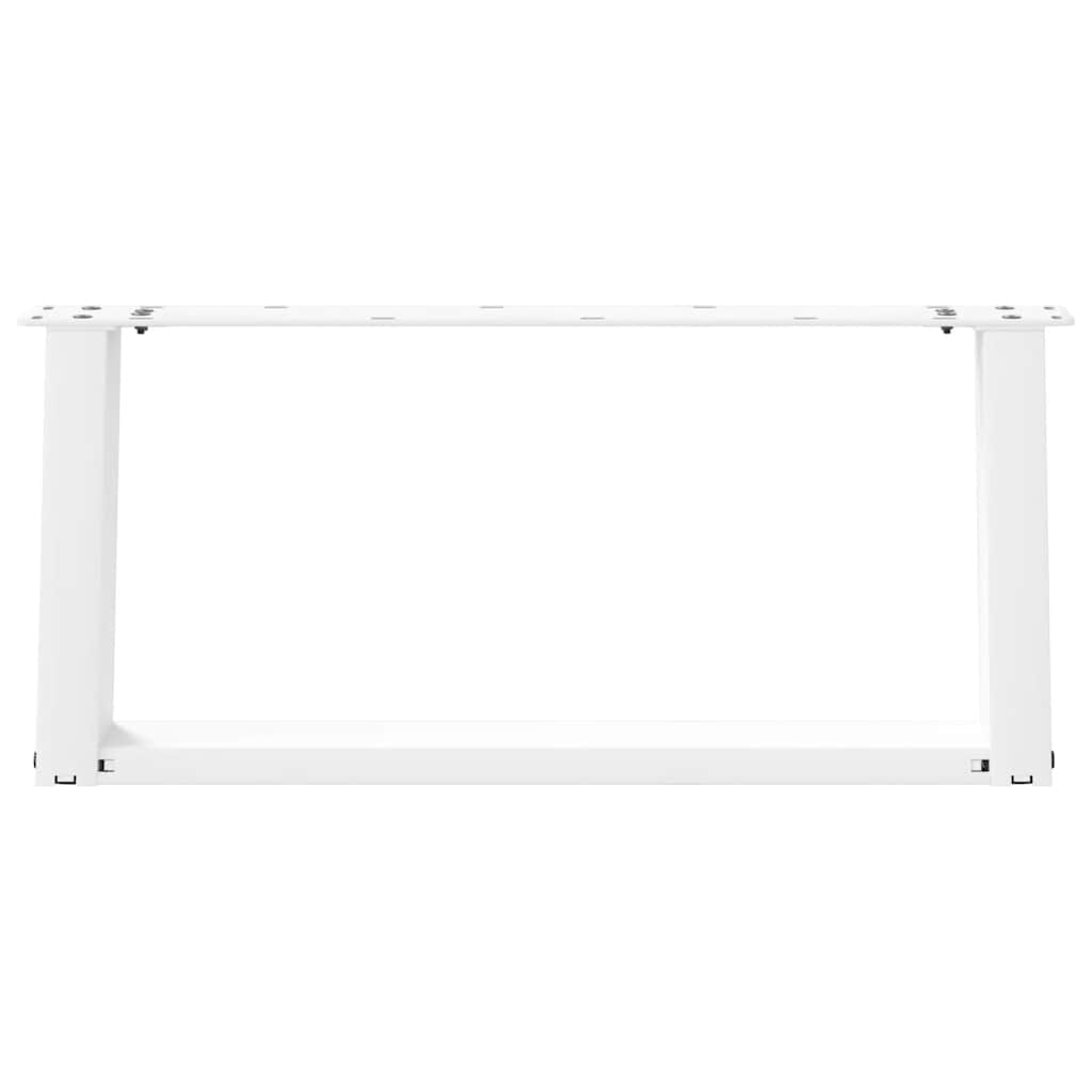 vidaXL Patas para mesa de centro en forma de U (2 unidades), color blanco, 70 x (30-31) cm, acero - Image 5