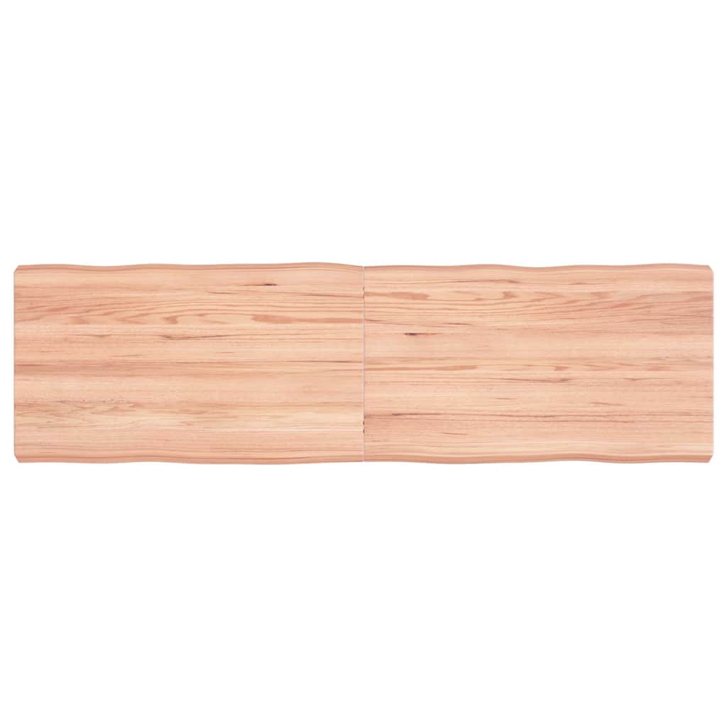 vidaXL Tablero mesa madera tratada borde natural marrón 140x40x(2-6)cm
