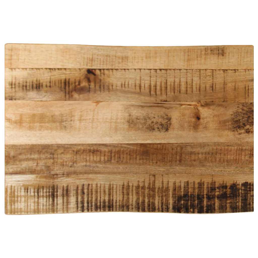 vidaXL Tablero de mesa borde natural madera maciza mango 70x40x2,5 cm