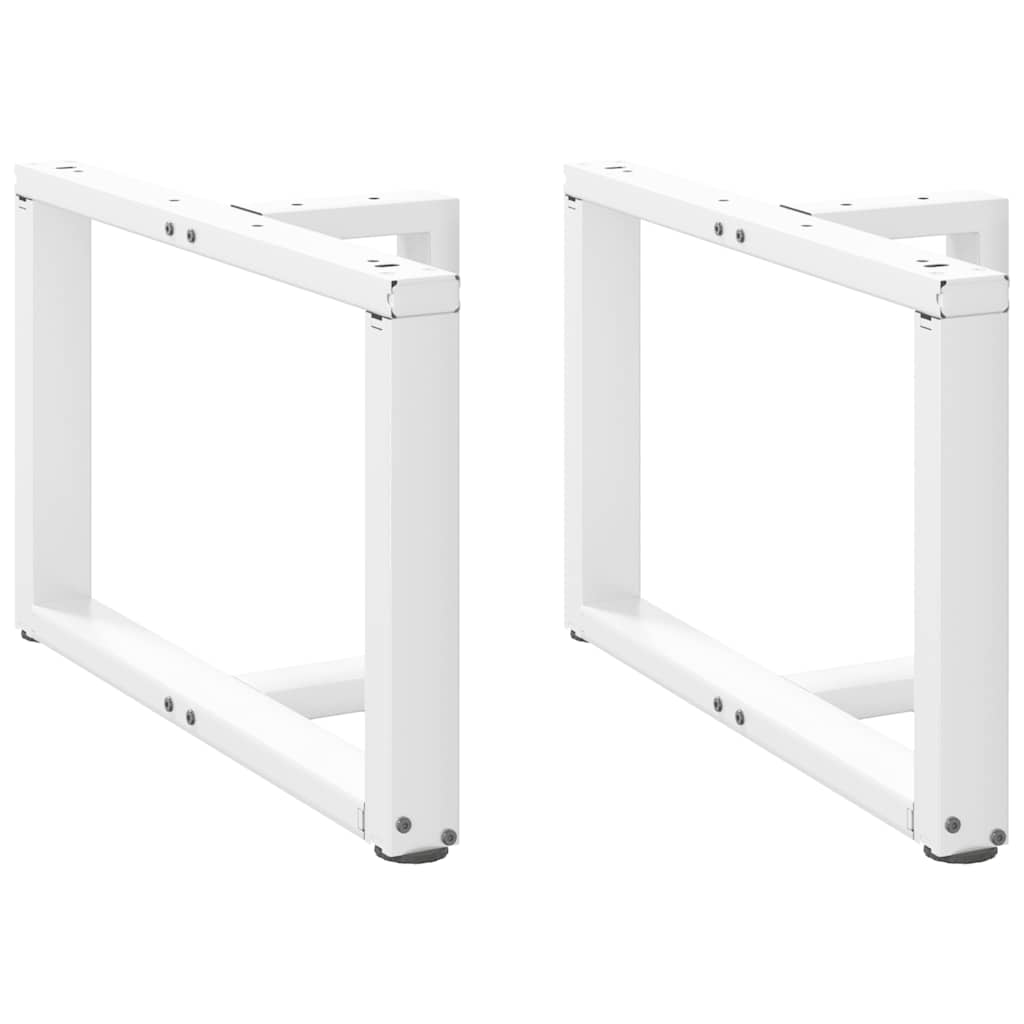 vidaXL Patas para mesa de centro en forma de T (2 unidades), color blanco, 70 x 25 x (42-43) cm, acero