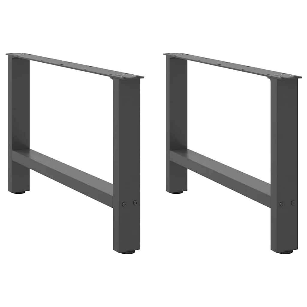 vidaXL Patas para mesa de centro antracita (2 unidades, 70 x 42-43 cm, acero)