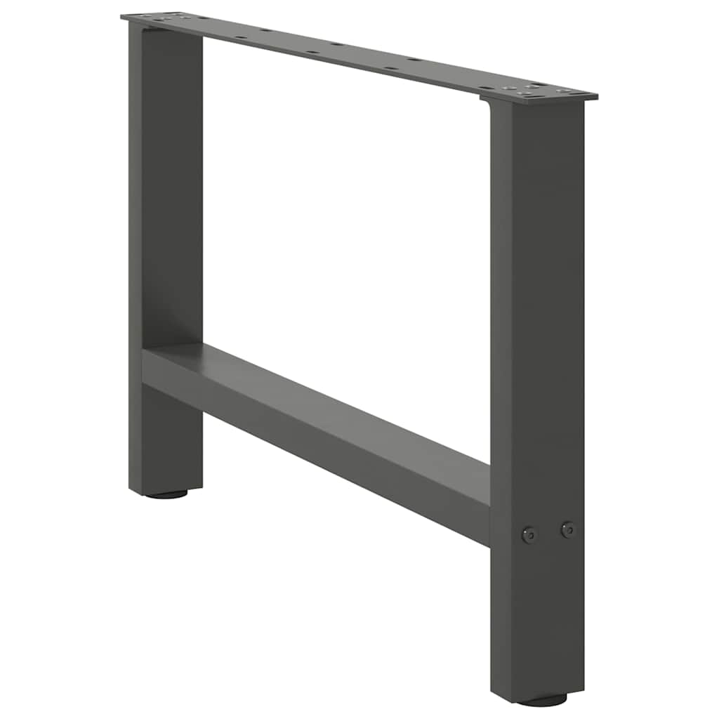 vidaXL Patas para mesa de centro antracita (2 unidades, 70 x 42-43 cm, acero) - Image 4