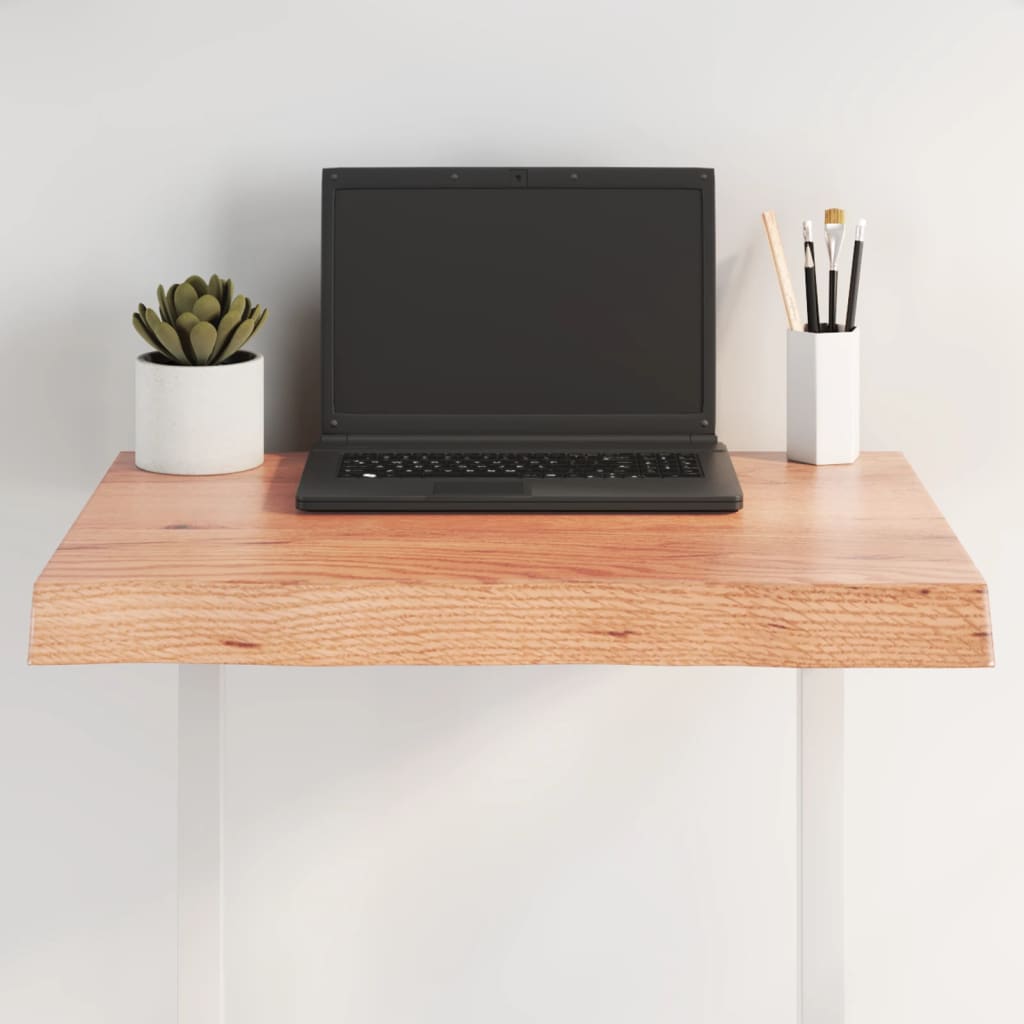 vidaXL Tablero mesa madera tratada borde natural marrón 60x40x(2-6) cm