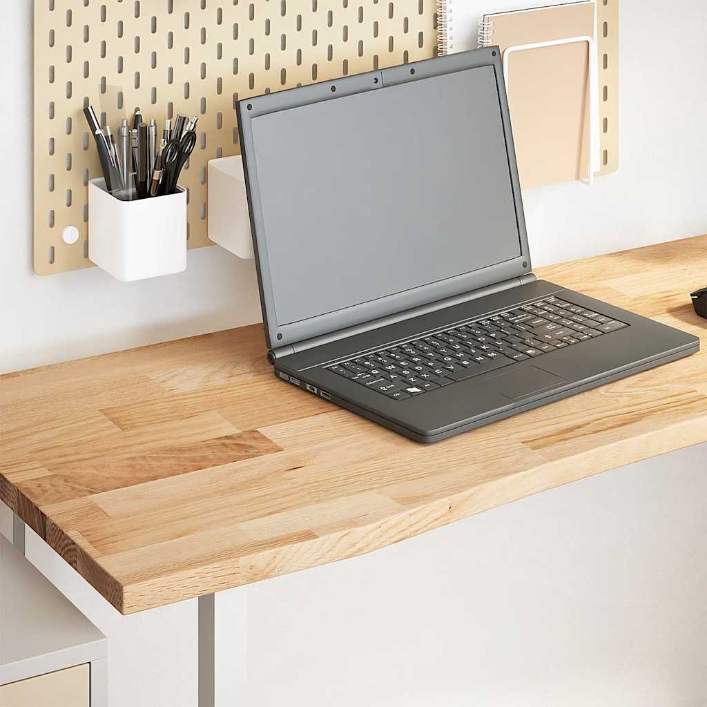 vidaXL Tablero escritorio rectangular madera maciza roble sin tratar