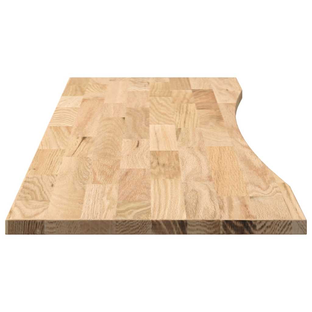 vidaXL Tablero escritorio rectangular madera maciza roble sin tratar - Image 6