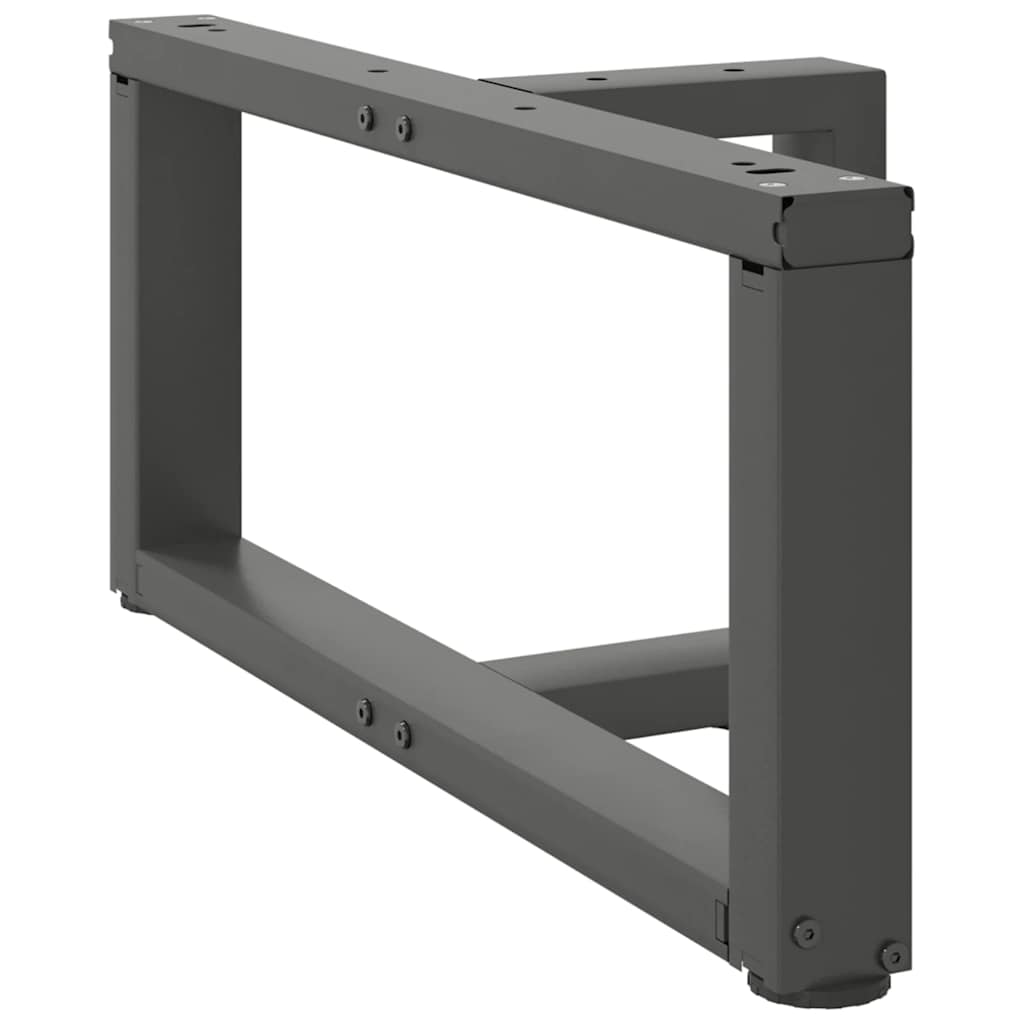 vidaXL Patas para mesa de centro en forma de T (2 unidades), antracita, 70 x 25 x (30-31) cm, acero - Image 4