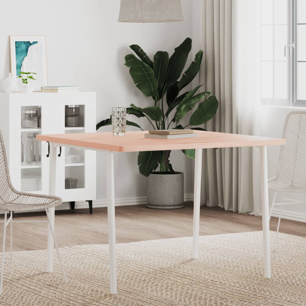 vidaXL Tablero de mesa cuadrado de madera maciza de haya 90x90x2,5 cm