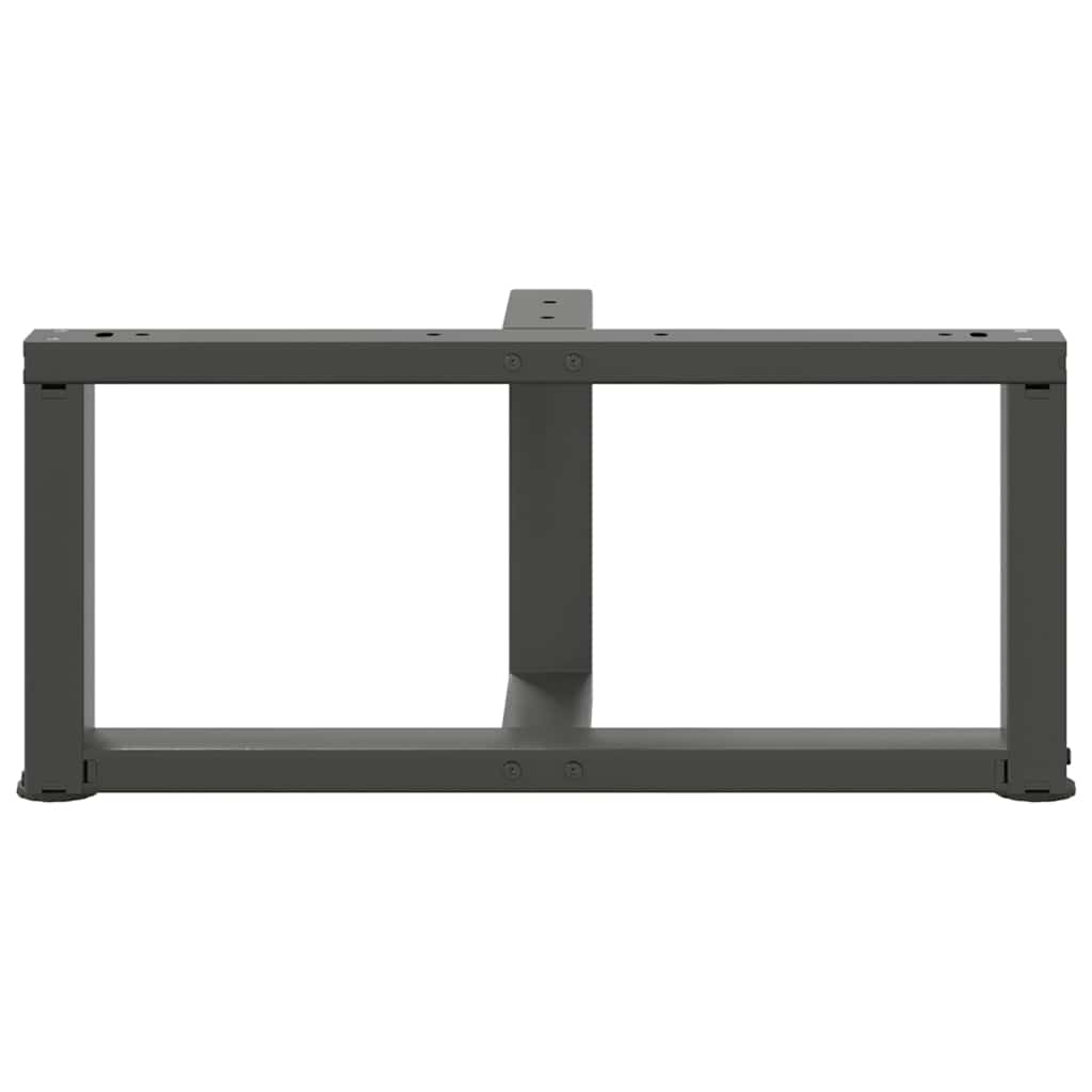 vidaXL Patas para mesa de centro en forma de T (2 unidades), antracita, 70 x 25 x (30-31) cm, acero - Image 6