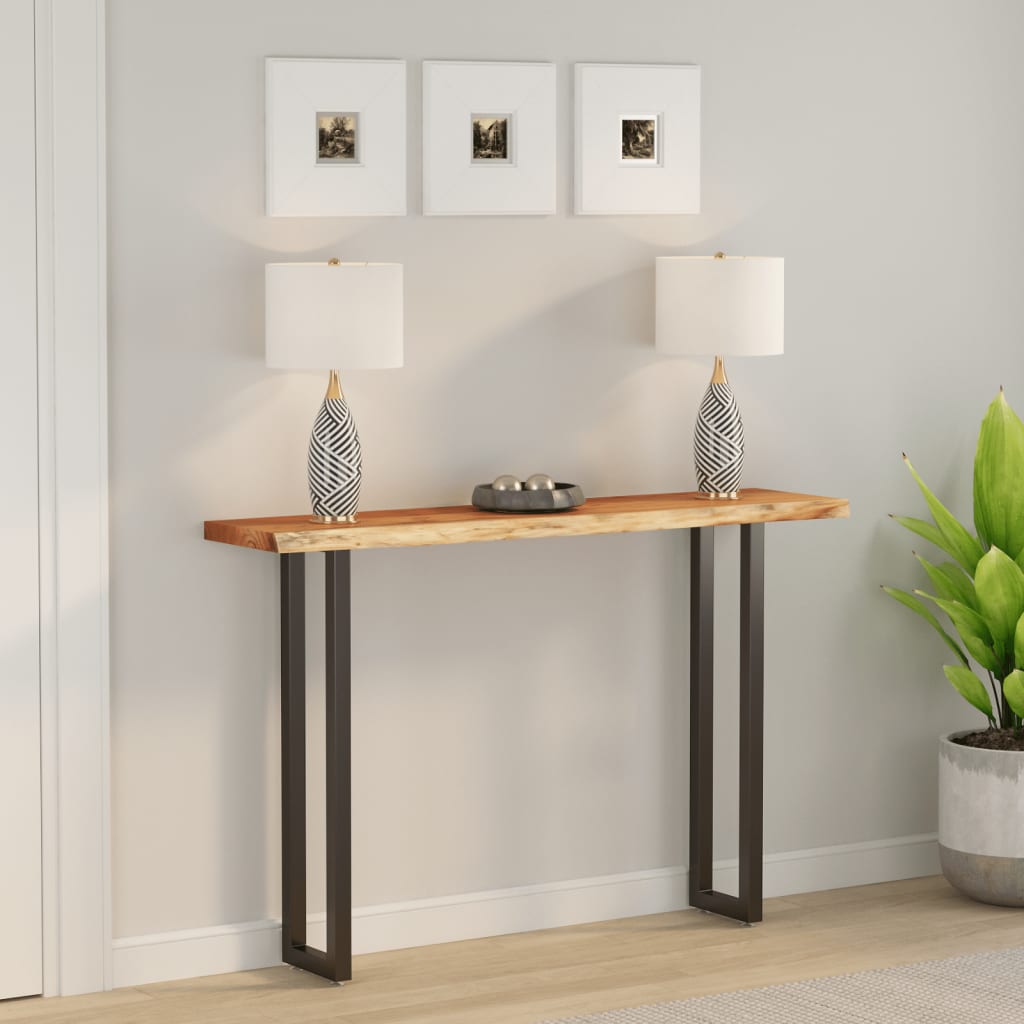 vidaXL Tablero rectangular madera de acacia borde vivo 160x30x3,8 cm
