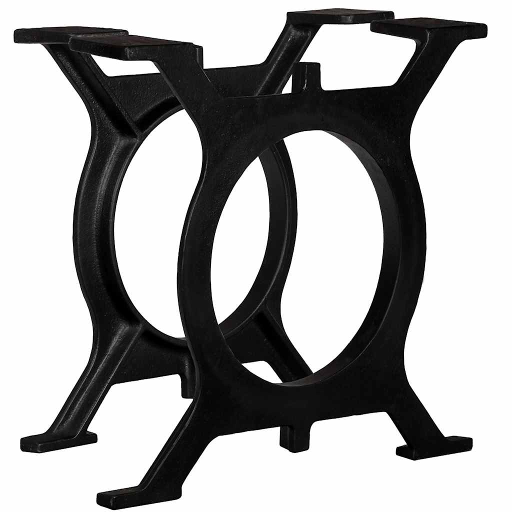 vidaXL Patas de mesa de comedor en O hierro fundido 2 unidades