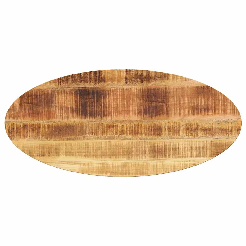 vidaXL Tablero de mesa ovalado madera maciza de mango 110x40x3,8 cm