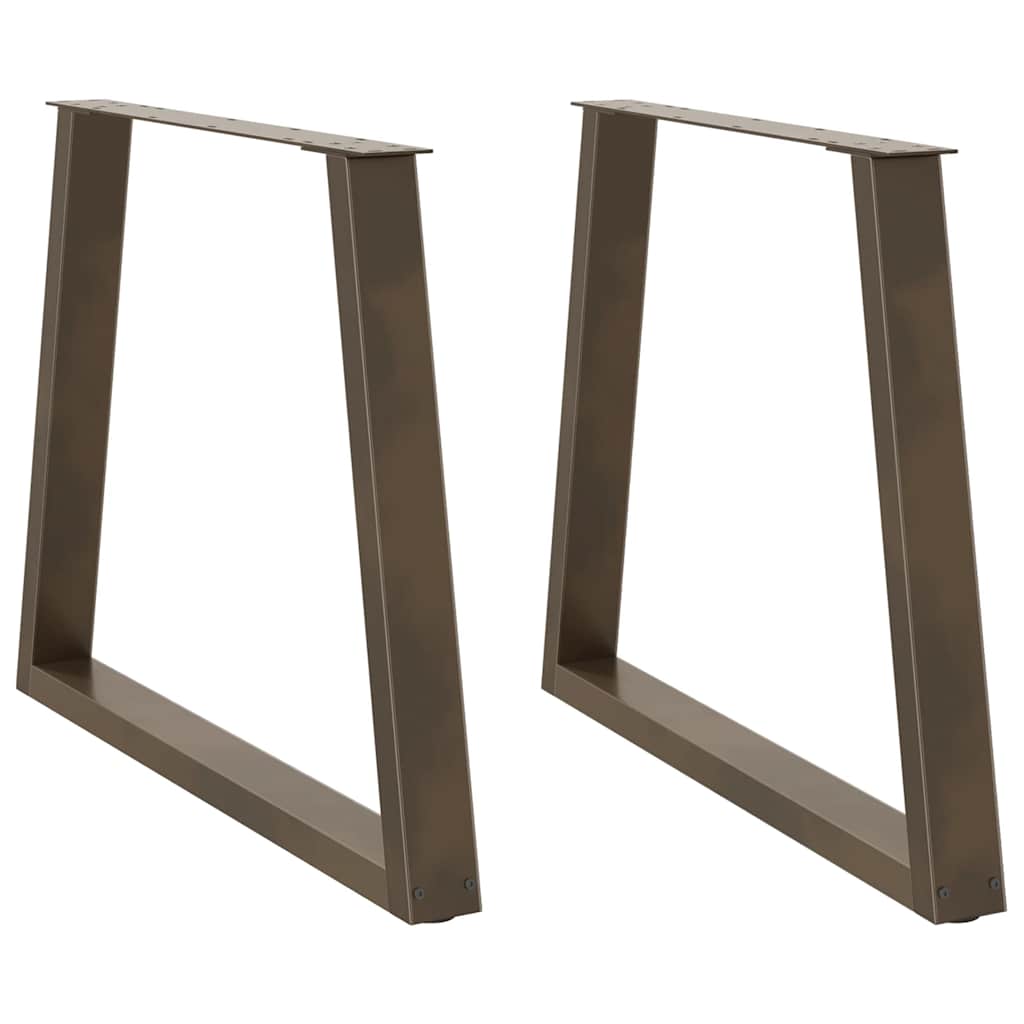 vidaXL Patas para mesa de comedor en forma de V (2 unidades, acero natural, 70 x 72-73,3 cm)