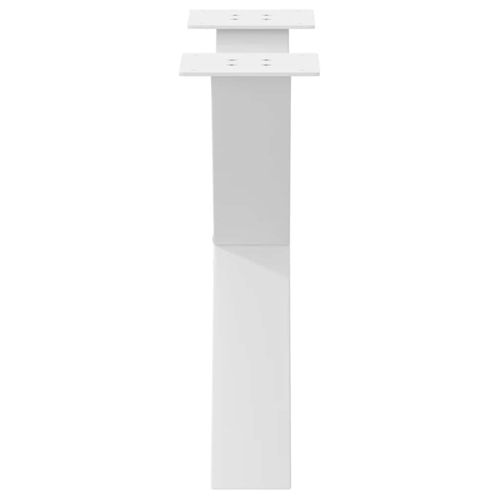 vidaXL Patas para mesa de centro en forma de X (2 unidades), color blanco, 60 x (42-43) cm, acero - Image 6
