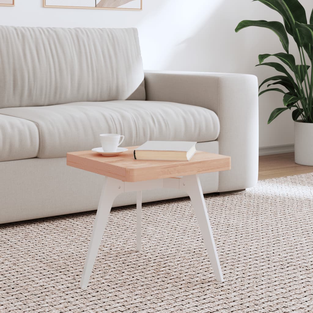 vidaXL Tablero de mesa cuadrado de madera maciza de haya 40x40x4 cm