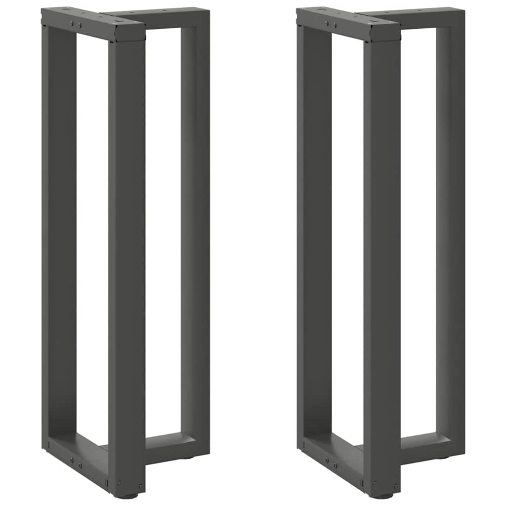 vidaXL Patas para mesa de bar en forma de T (2 unidades), antracita, 40 x 35 x (110-111) cm, acero