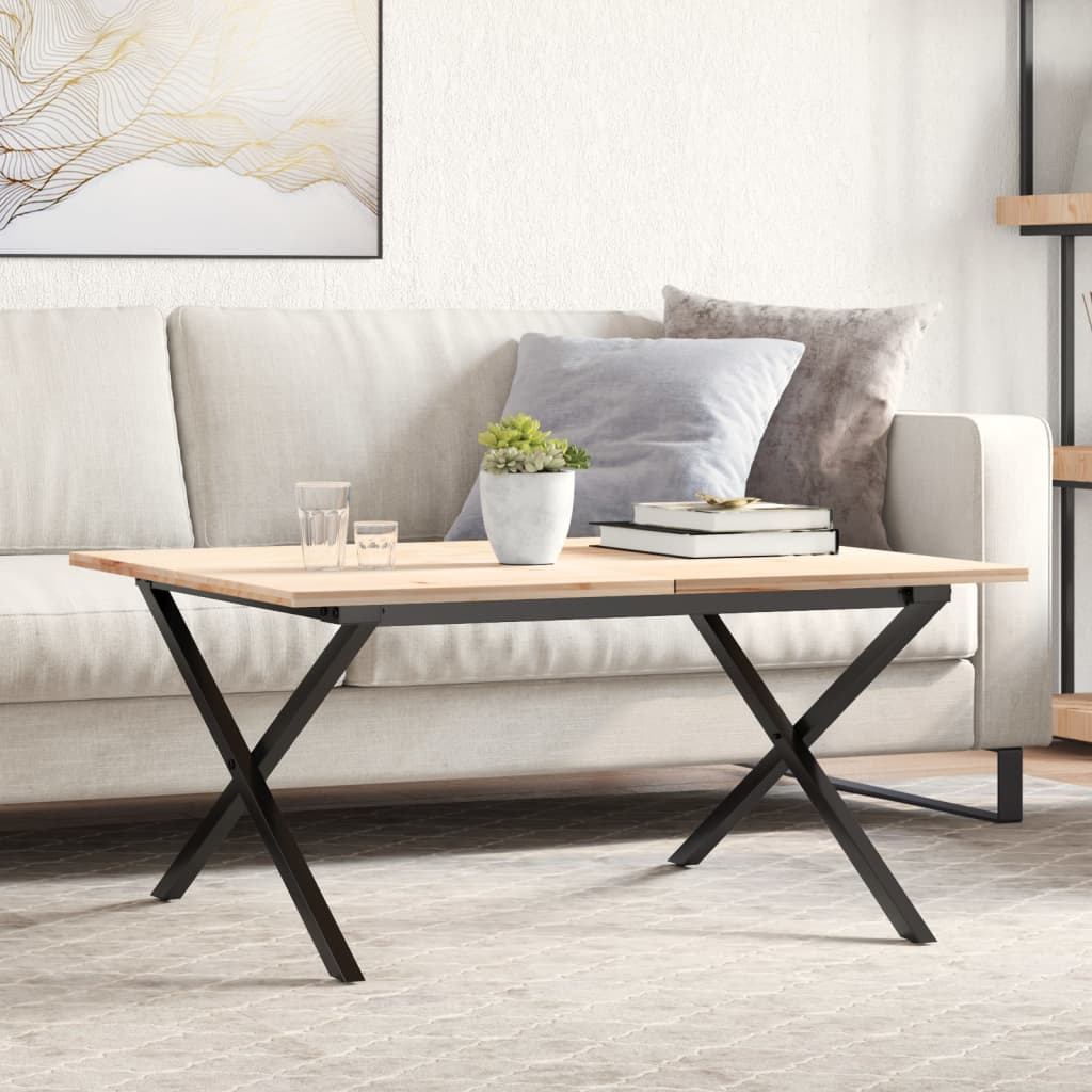 vidaXL Patas de mesa de centro estructura X acero 70x60x43 cm