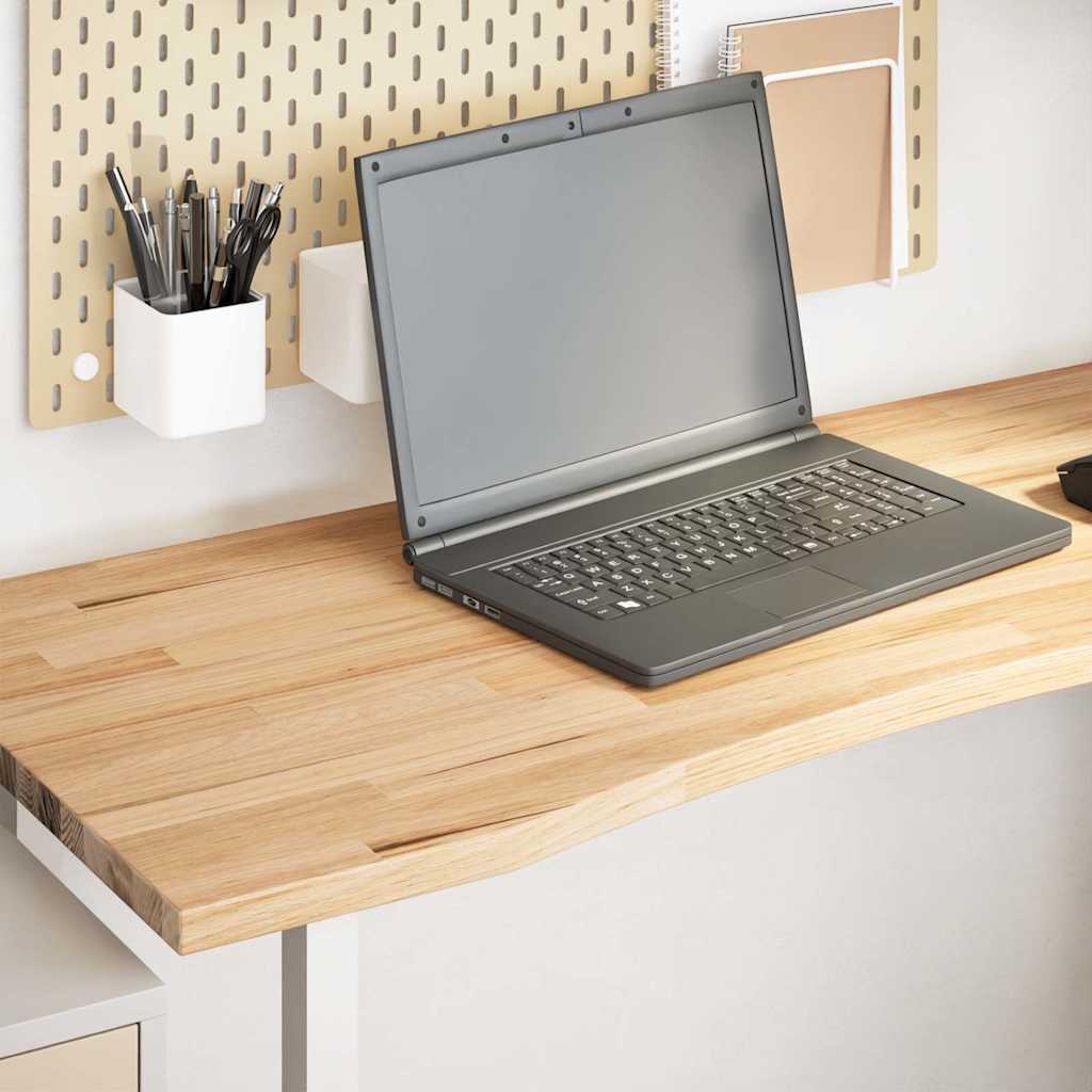 vidaXL Tablero escritorio rectangular madera maciza roble sin tratar