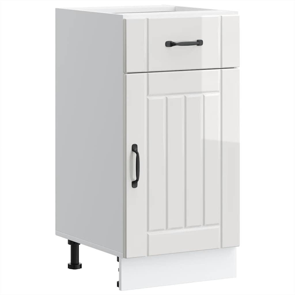 vidaXL Mueble bajo de cocina Lucca blanca de alto brillo