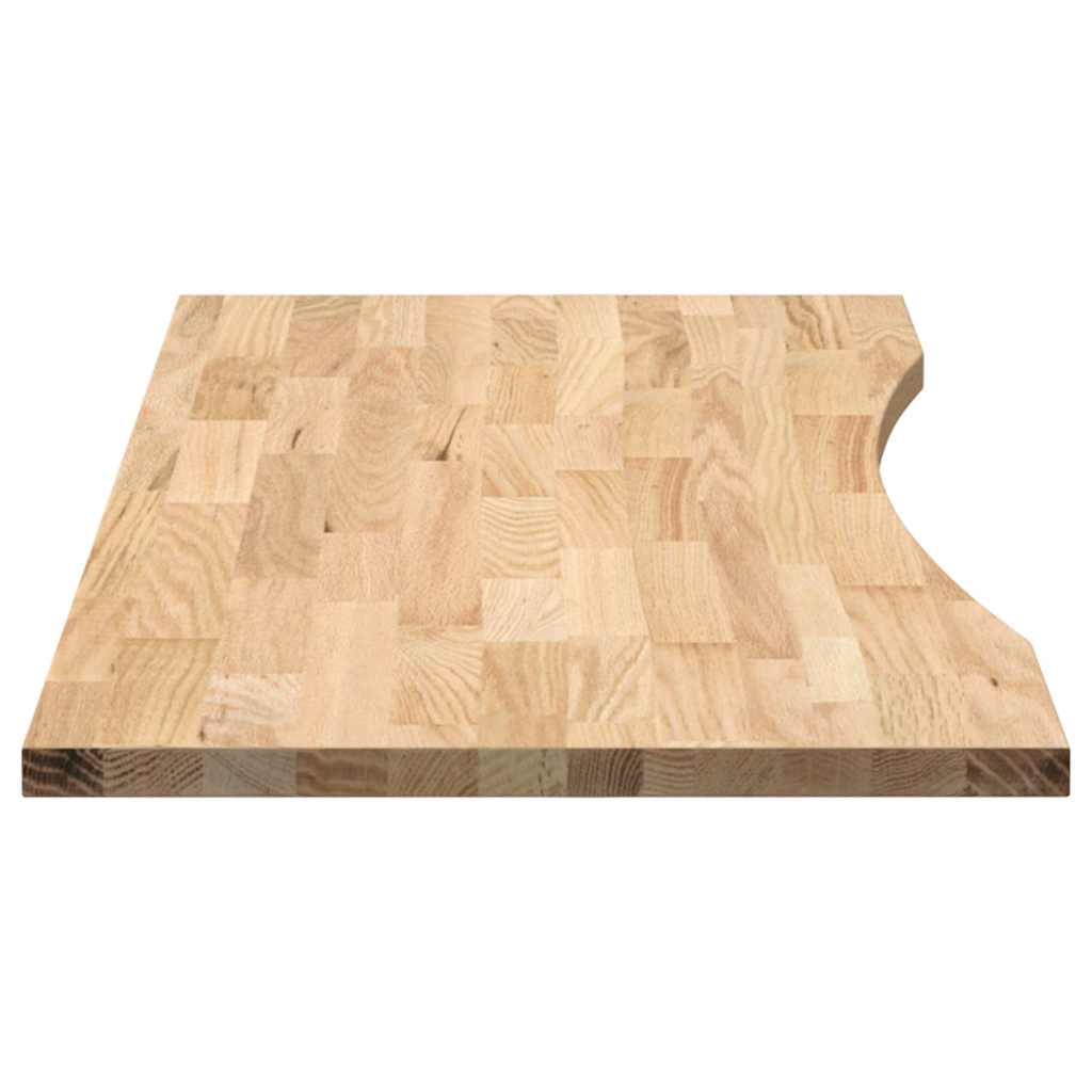 vidaXL Tablero escritorio rectangular madera maciza roble sin tratar - Image 6