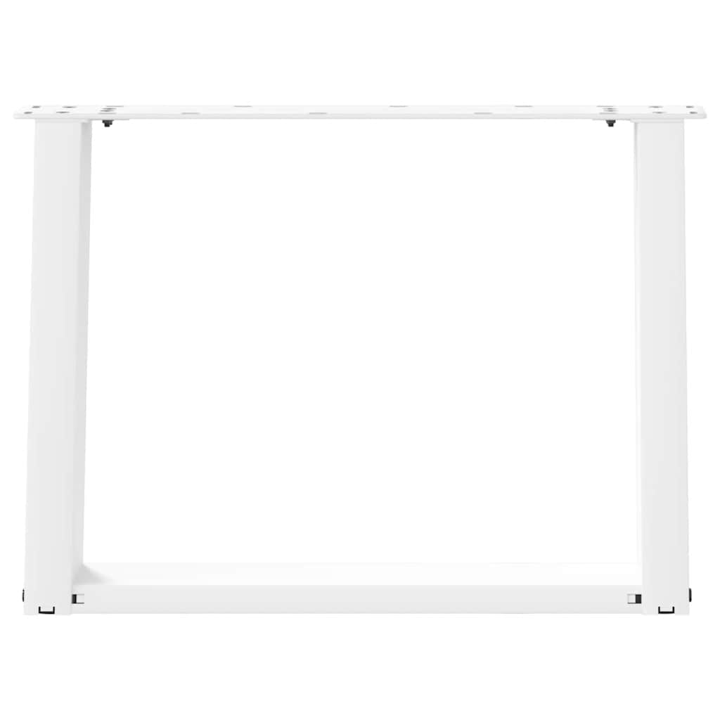 vidaXL Patas para mesa de centro en forma de U (2 unidades), color blanco, 60 x (42-43) cm, acero - Image 5