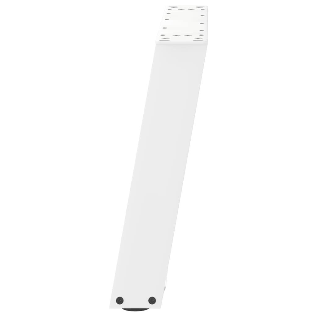 vidaXL Patas para mesa de centro en forma de U (2 unidades), color blanco, 60 x (42-43) cm, acero - Image 6