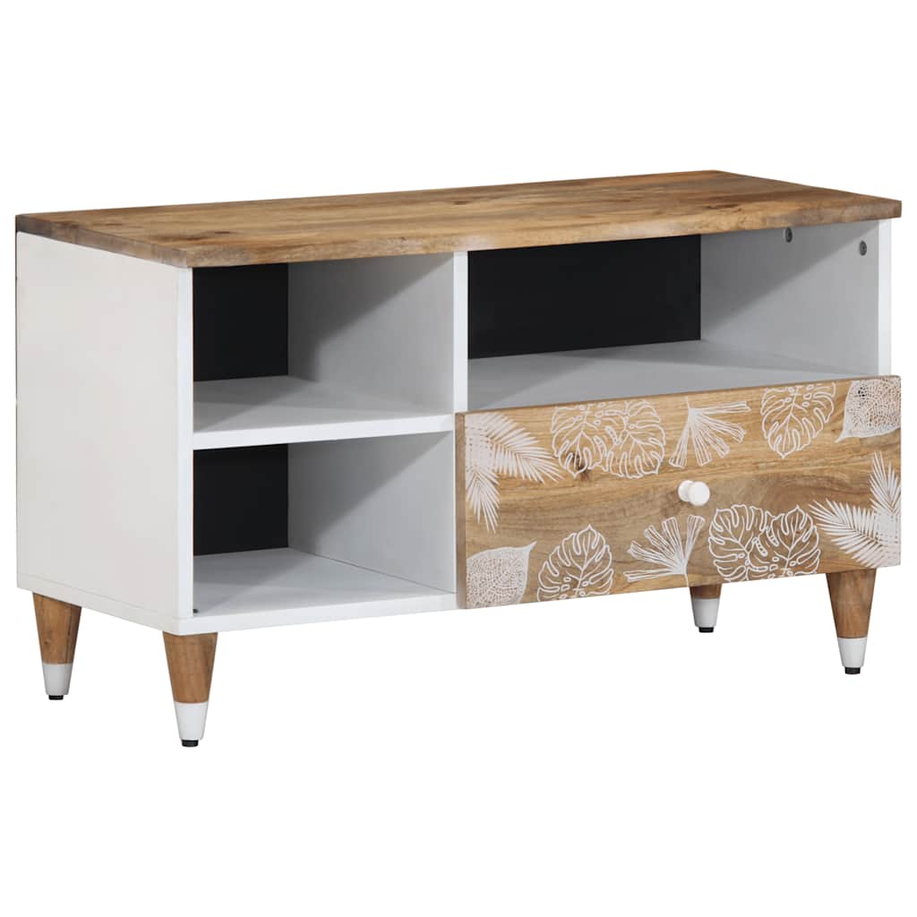 vidaXL Mueble de TV madera maciza de mango 80x33,5x46 cm
