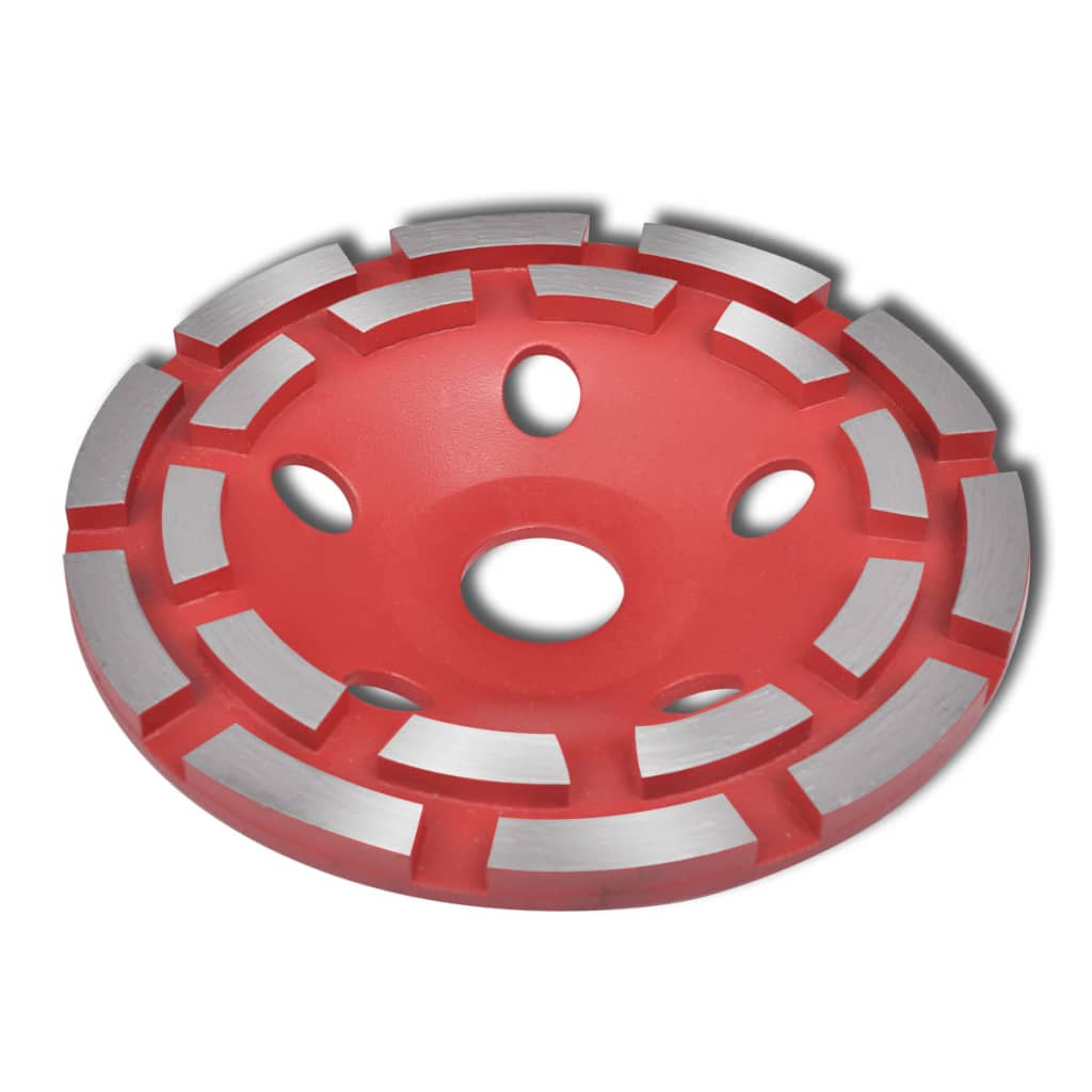 vidaXL Rueda de lijado copa diamante doble fila 125 mm