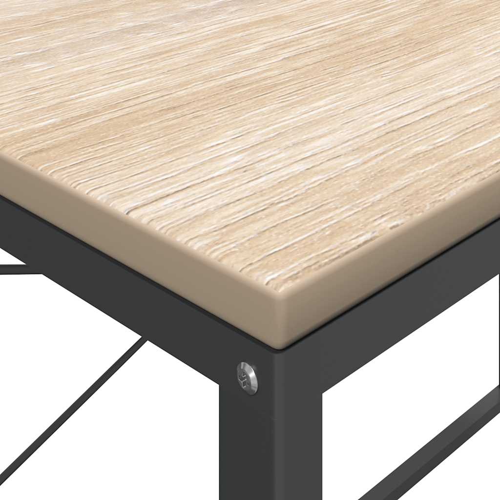 vidaXL Escritorio de ordenador madera de ingeniería negro y roble - Image 6