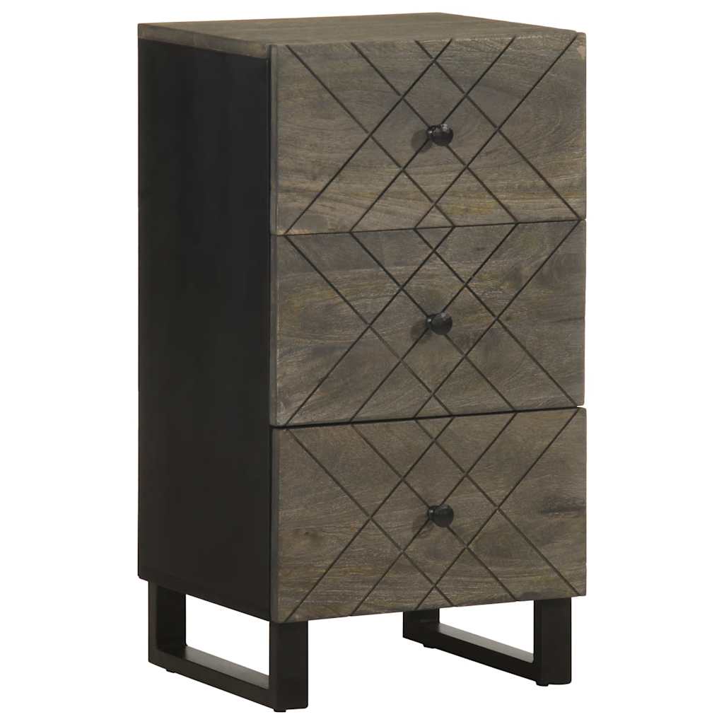vidaXL Aparador negro 40x33x75 cm madera maciza mango