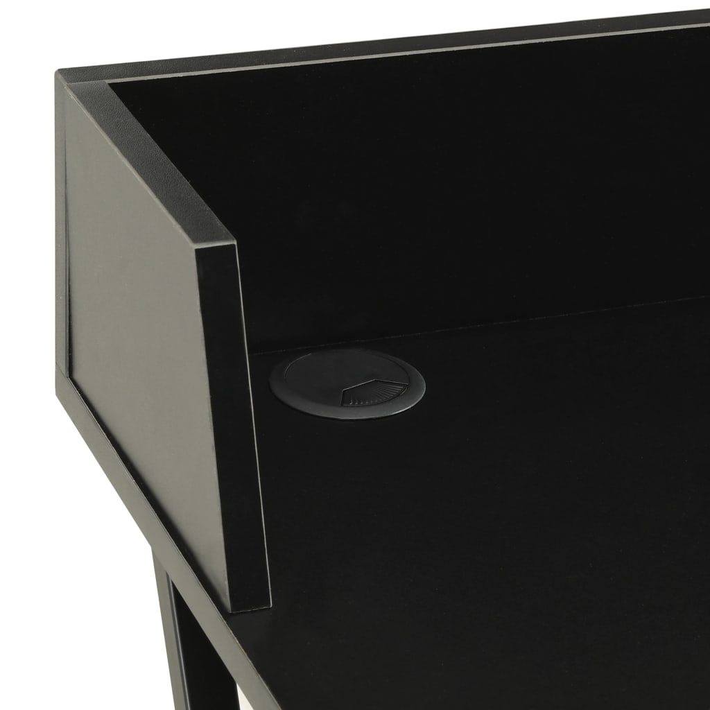 vidaXL Escritorio negro 80x50x84 cm - Image 6