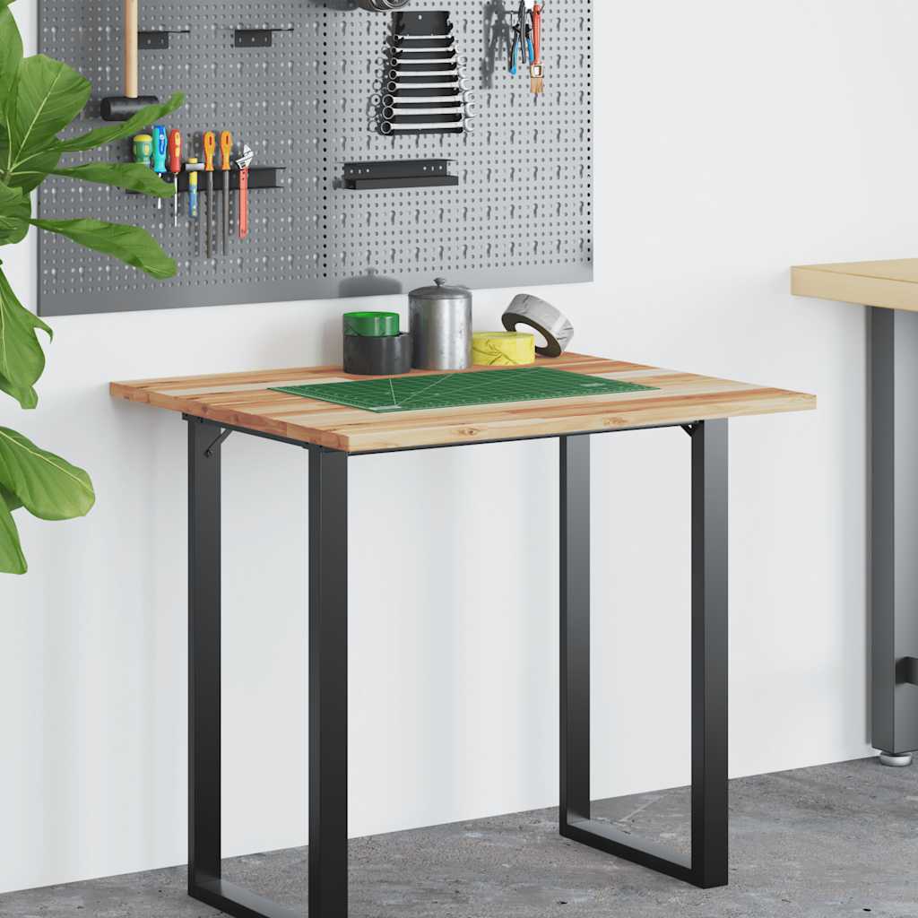 vidaXL Tablero escritorio madera maciza acacia sin tratar 80x60x2 cm - Image 3