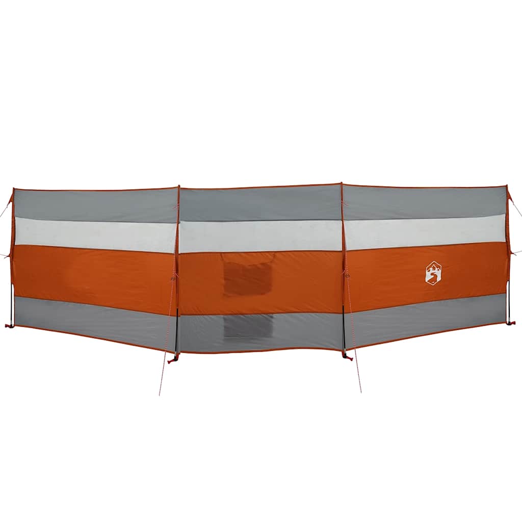 vidaXL Cortaviento de camping impermeable gris naranja 508x130 cm - Image 4