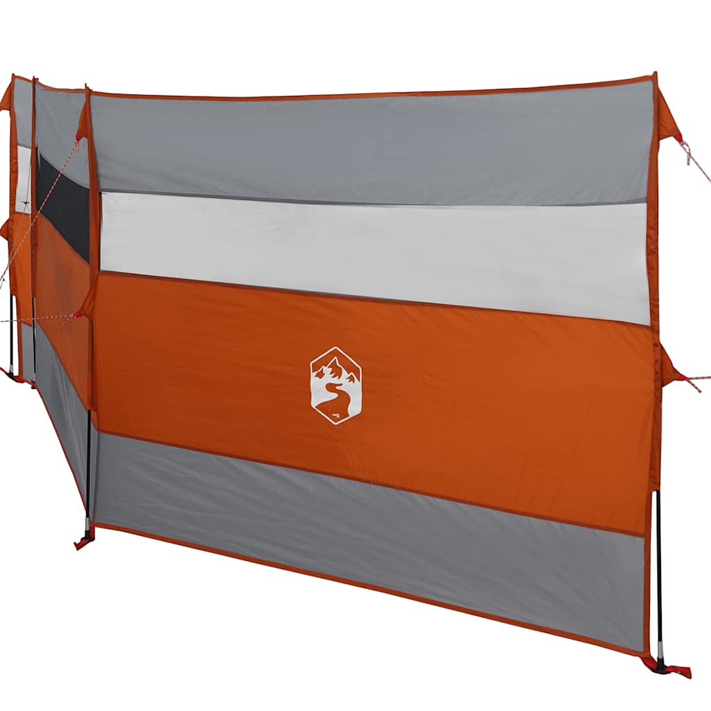 vidaXL Cortaviento de camping impermeable gris naranja 508x130 cm - Image 5